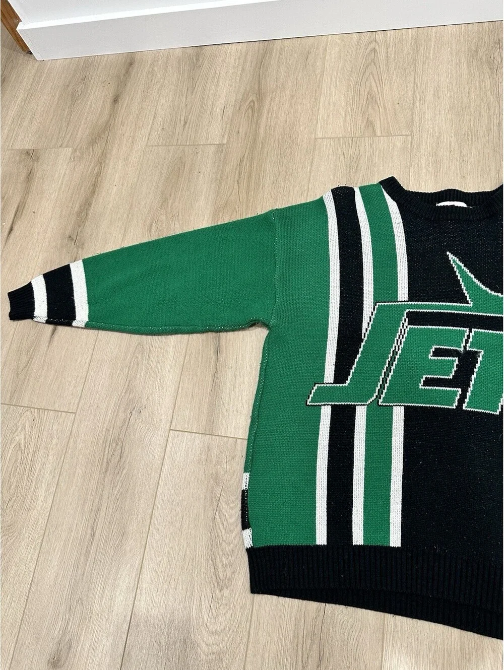 Vintage New Jersey Jets Sweater Mens Large Multicolor Football NFL